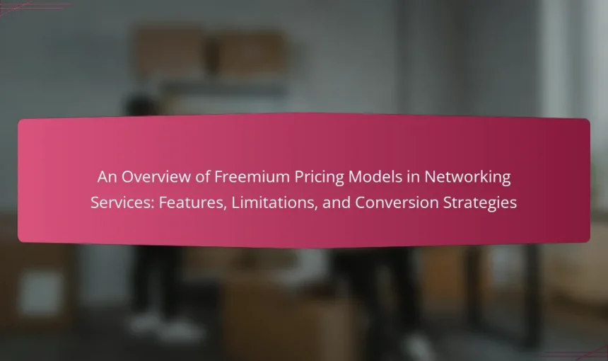 An Overview of Freemium Pricing Models in Networking Services: Features, Limitations, and Conversion Strategies