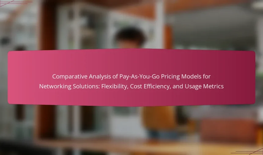 Comparative Analysis of Pay-As-You-Go Pricing Models for Networking Solutions: Flexibility, Cost Efficiency, and Usage Metrics