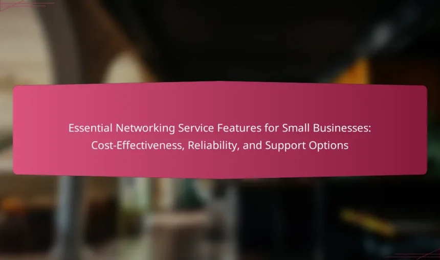Essential Networking Service Features for Small Businesses: Cost-Effectiveness, Reliability, and Support Options