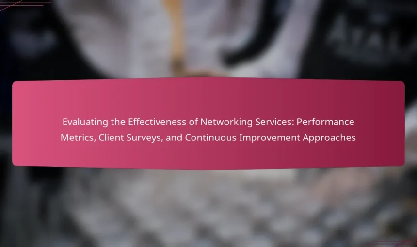 Evaluating the Effectiveness of Networking Services: Performance Metrics, Client Surveys, and Continuous Improvement Approaches