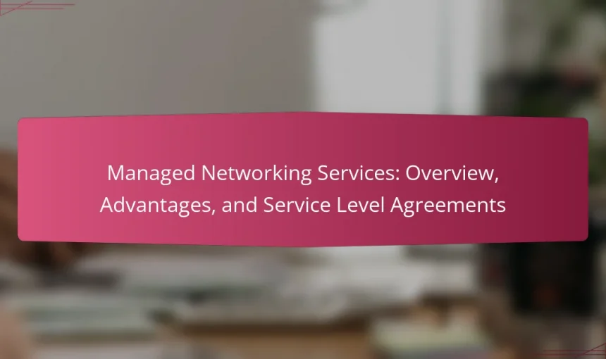 Managed Networking Services: Overview, Advantages, and Service Level Agreements