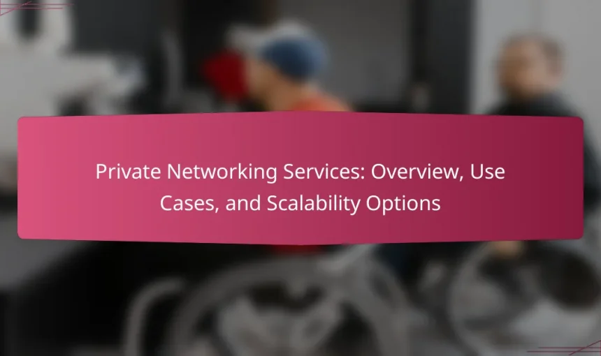 Private Networking Services: Overview, Use Cases, and Scalability Options