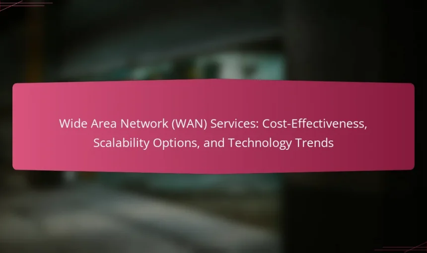 Wide Area Network (WAN) Services: Cost-Effectiveness, Scalability Options, and Technology Trends