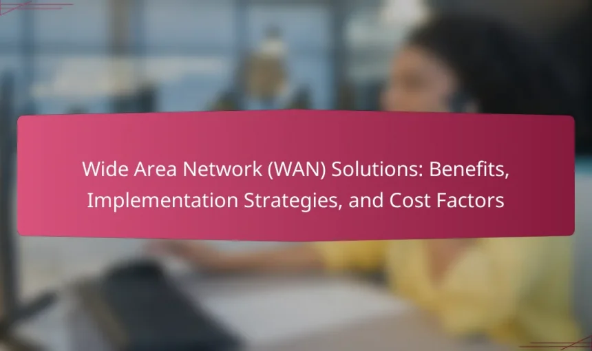 Wide Area Network (WAN) Solutions: Benefits, Implementation Strategies, and Cost Factors