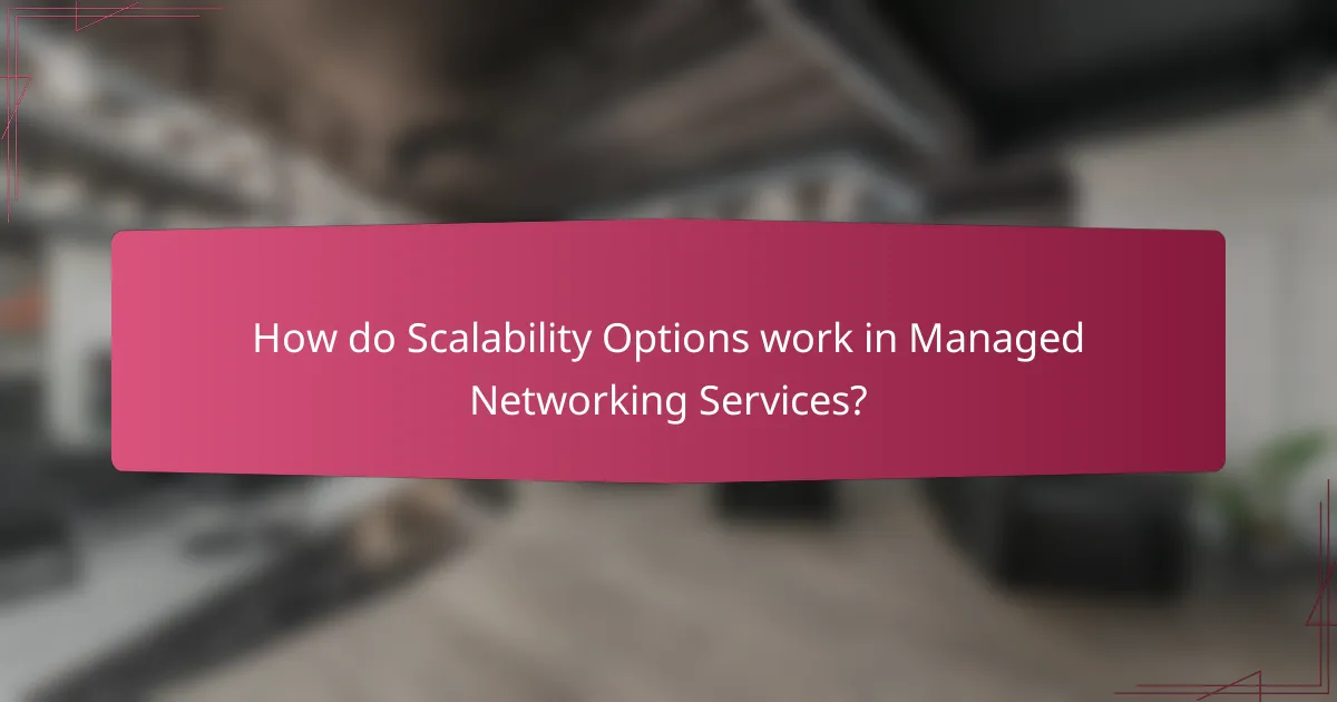 How do Scalability Options work in Managed Networking Services?