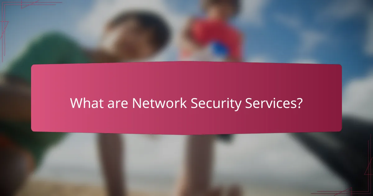 What are Network Security Services?
