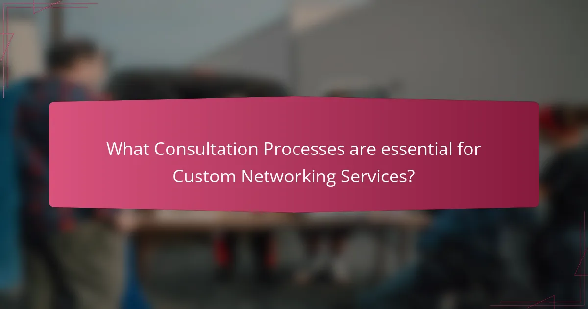 What Consultation Processes are essential for Custom Networking Services?